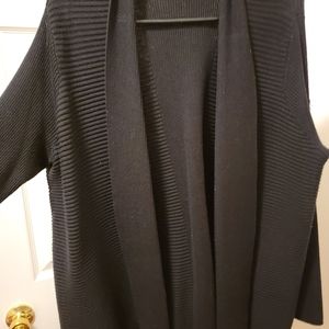 Black ribbed cardigan